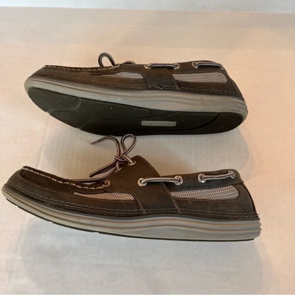 Sperry Top-Sider Mens Billfish 3-Eye Boat Shoes Brown Leather Mesh ‎ 10.5M